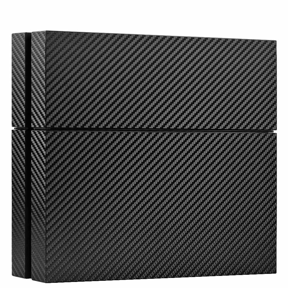 ArmorSuit MilitaryShield Black Carbon Fiber Skin Wrap Film + HD Clear Screen Protector for Sony PlayStation 4 - Anti-Bubble Film