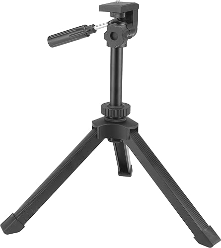 BARSKA AF13270 Heavy Duty Table Top Tripod for Cameras, Binoculars, Spotting Scopes, and More, Black, One Size, Adjustable Height Min-Max: 10.25"