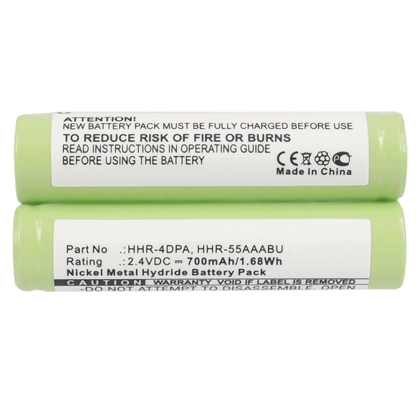 Compatible Cordless Phone Battery, Works with Panasonic KX-TGA820B Cordless Phone, (Ni-MH, 2.4V, 750 mAh) Ultra Hi-Capacity Battery