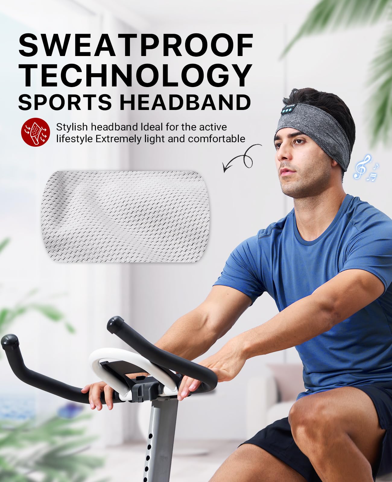 Perytong Sleep Headphones Wireless, Bluetooth Sports Headband Headphones with Ultra-Thin HD Stereo Speakers Perfect…