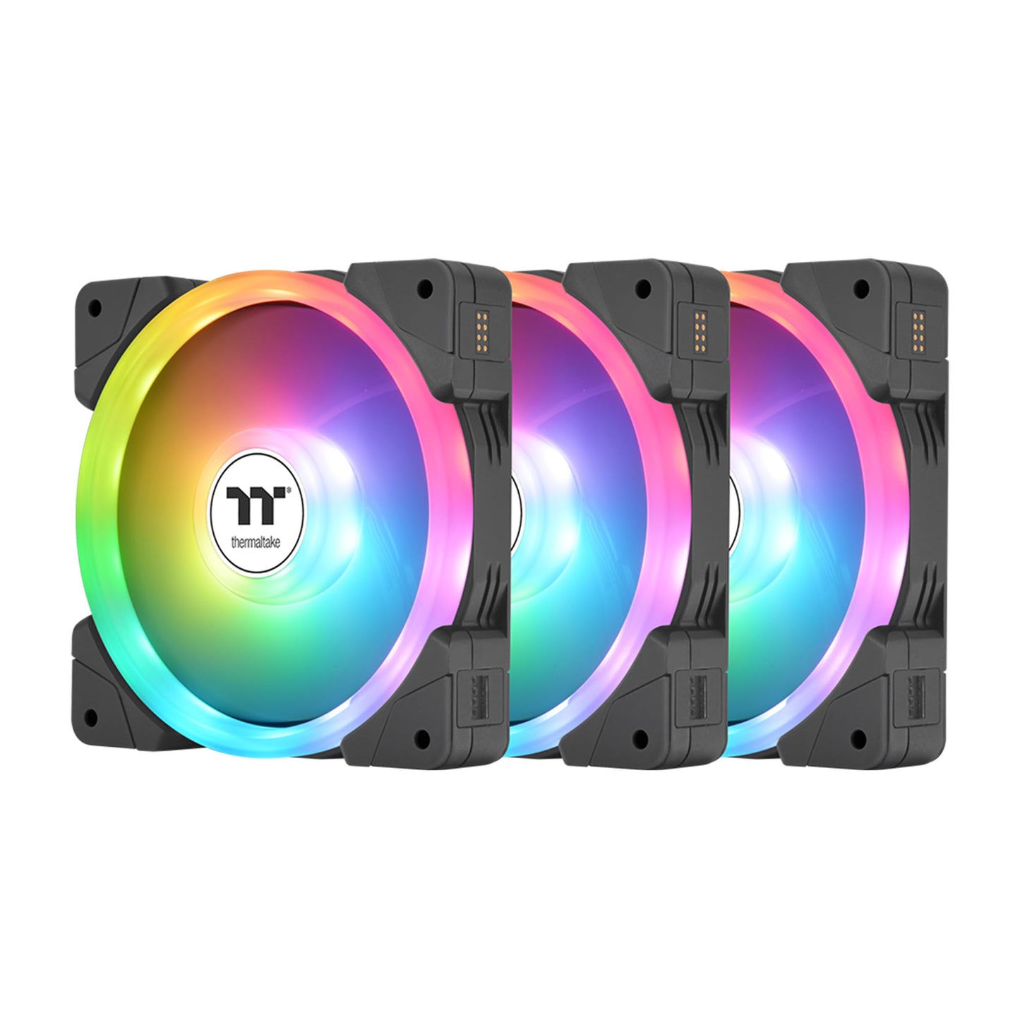 Thermaltake SWAFAN EX 12 ARGB PC Cooling Fan, 3-Fan pcak, 500~2000 RPM, Magnetic Connection, Reversable Blades, sync with MB RGB Software