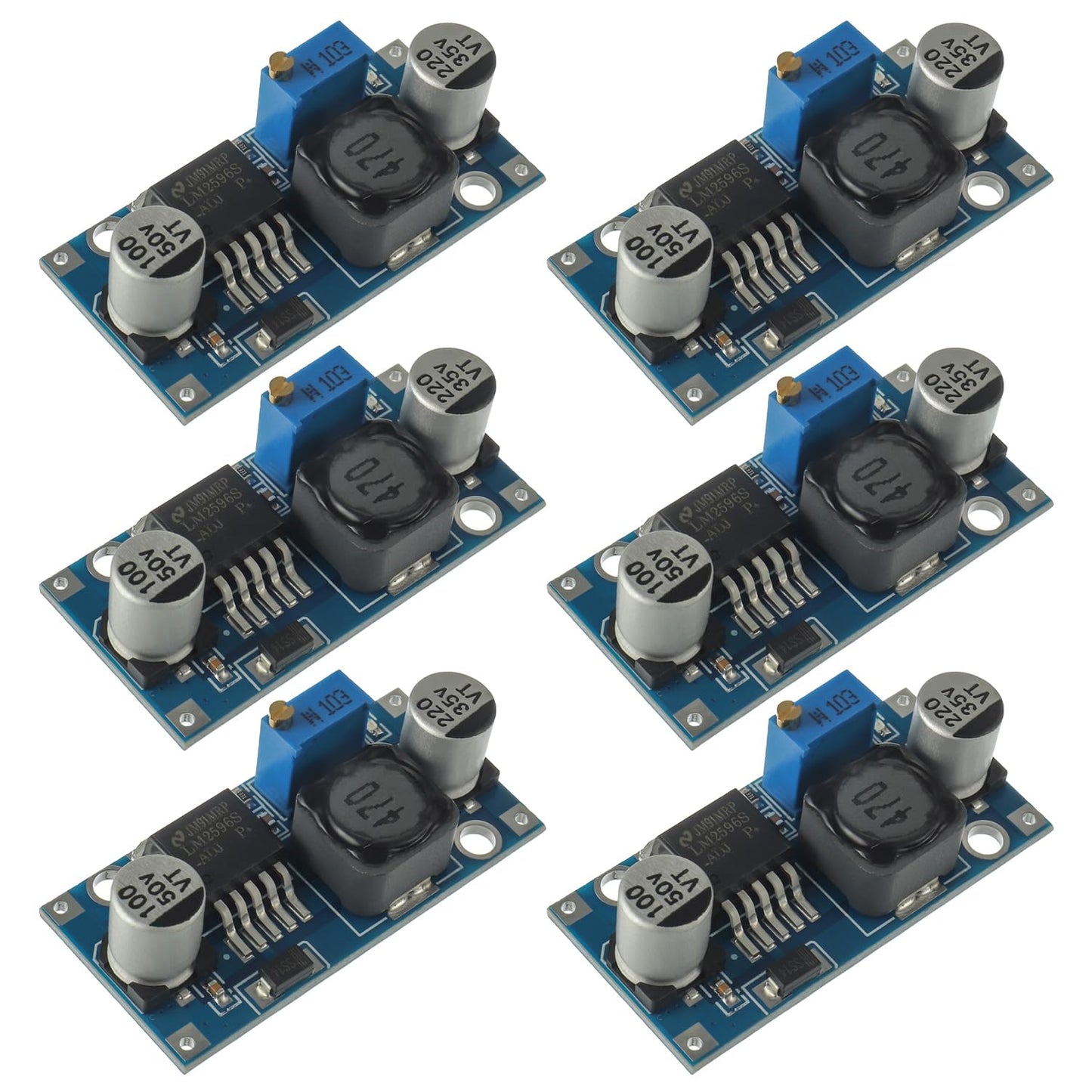 EPLZON LM2596S Buck Converter Buck Module DC-DC 3.2-35V to 1.25-30V 3A Voltage Adjustable Buck Converter Module(Pack of 6 Pcs)