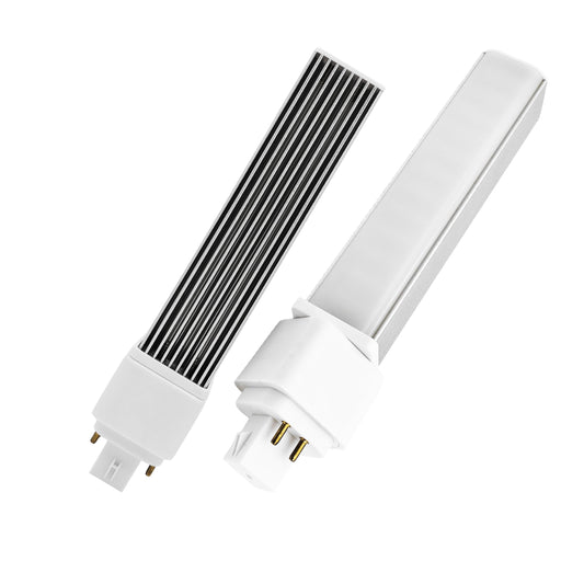 QLEE 9w Gx24q 4-Pin Vertical LED Light Bulb PL-C Retrofit Equivalent CFL 18w G24q-2 G24q-3 990 Lumen 314° Free Rotable Flicker Free Recessed G24q Base