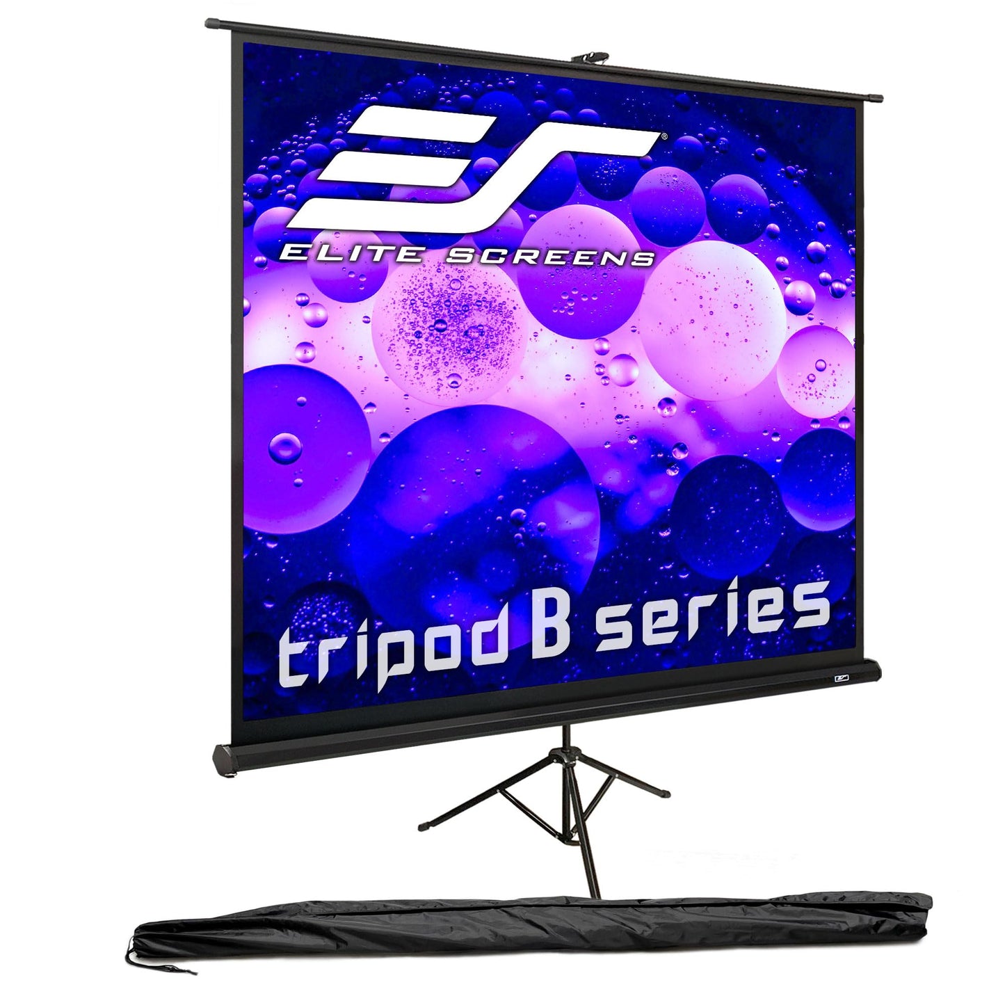Elite Screens Tripod B, 50-INCH 1:1, Lightweight Pull Up Foldable Stand, Manual, Movie Home Theater Projector Screen, 4K / 8K Ultra HDR 3D Ready, US