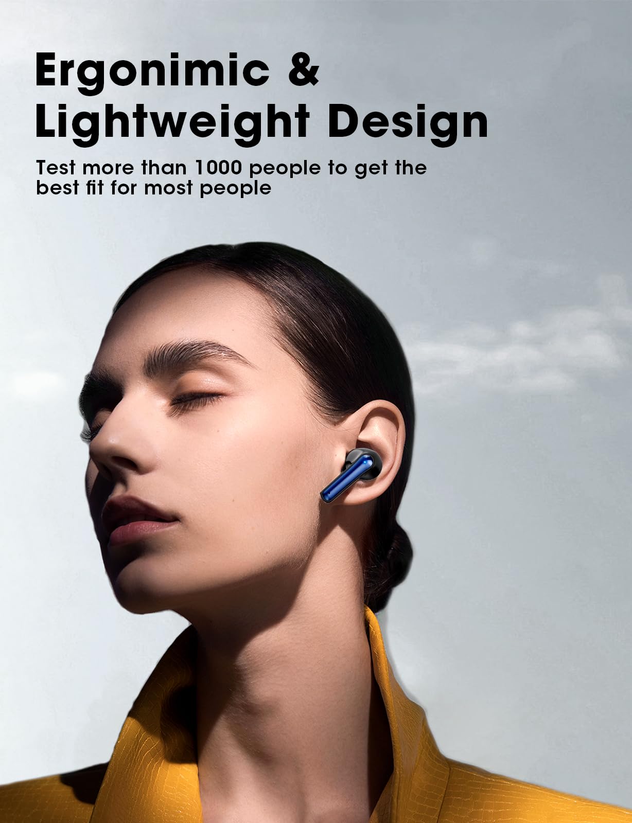 Wireless Earbuds, Hi-Fi Deep Bass Ear Buds, 48H Playtime In-Ear Headphones