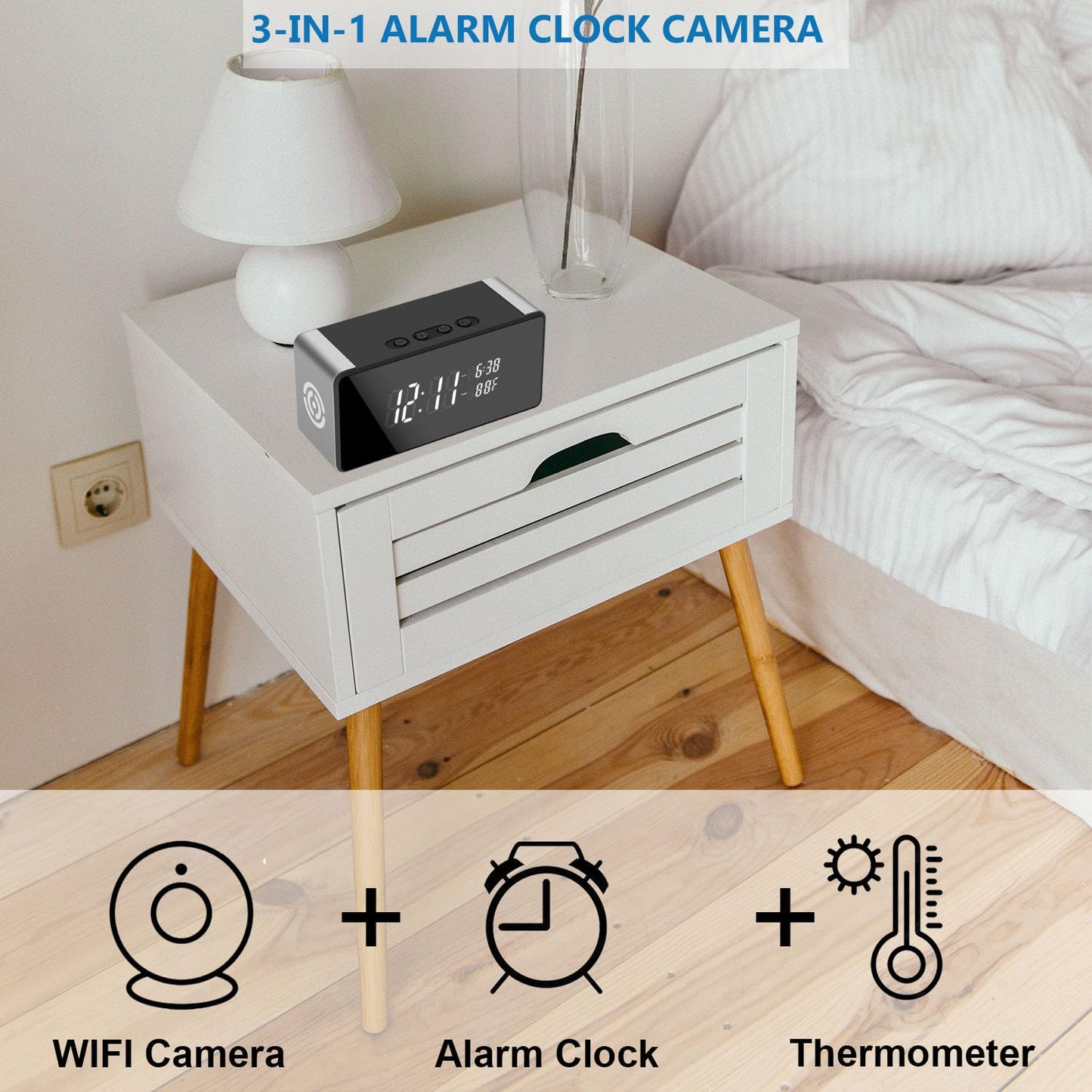Pragovle WiFi Wireless Mini Security Camera, Full HD 4K/2K/1080P Surveillance Cam for Home Safety Support 5G&2.4G with Night Vision and Motion