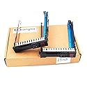 (2Pack) 2.5" SFF SAS SATA SSD Hard Drive Carrier Tray Caddy 651687-001 651699-001 for Proliant ML350 DL360p DL380P DL160 Gen8 Gen9 with 8 Mounting