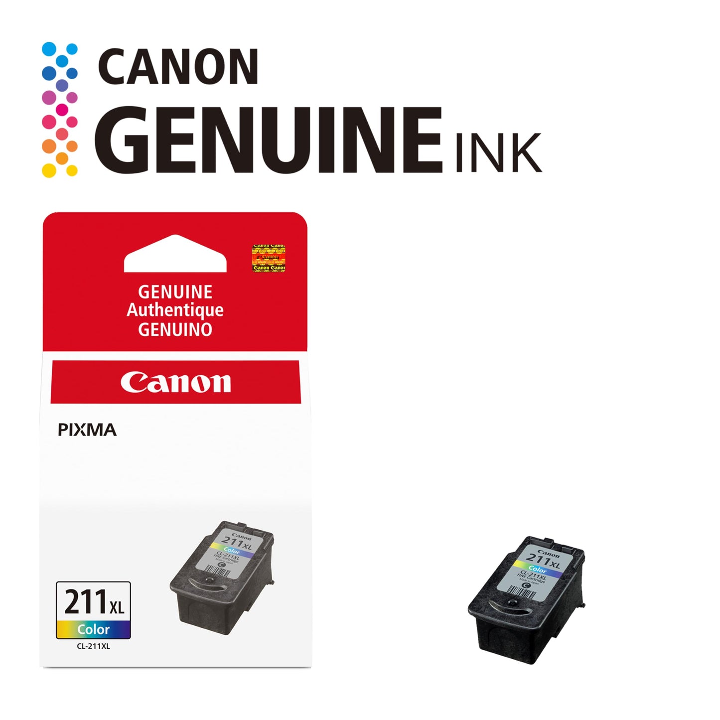 Canon CL-211 XL Genuine Color Ink Cartridge, Compatible with MX330, MP240/250/270/280/480/490/495, iP2702, MX340/350/320/410/420