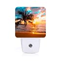 FSHVQKD Summer Sunshine Beach Night Light,Plug Into Wall Decor for Stairway,Hallway,Kitchen,Dusk to Dawn Sensor Nightlights for Boys/Girls/Women/Men