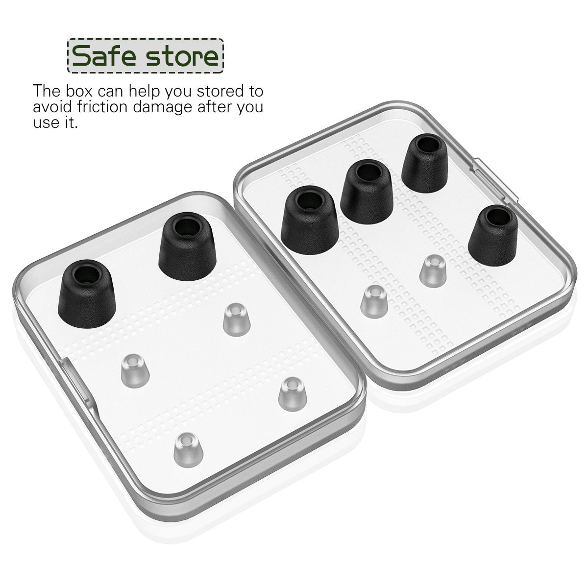 [6 Pairs] Earphone Tips New bee 12pcs Replacement Earbud Tips Blocking Out Ambient Noise Memory Foam Earbuds Inner 4.9mm for in-Ear Headphones