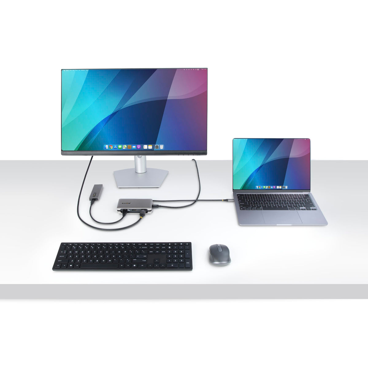 StarTech.com USB-C Docking Station for MacBook Pro M1 M2 M3 M4 and Windows, 4K 60Hz HDMI or DP Video, USB 10Gbps Hub, 100W Laptop Charging, GbE