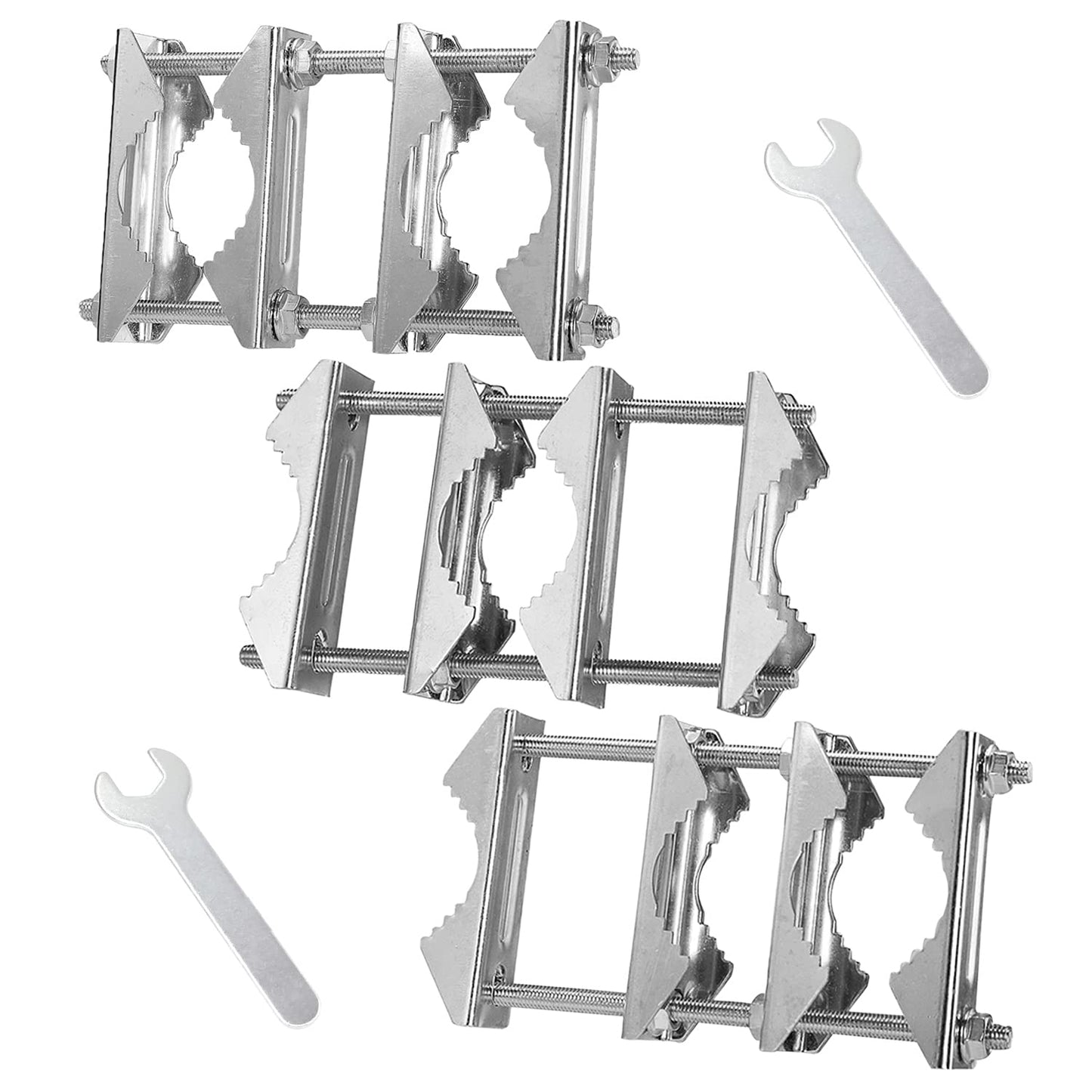 Wdwlbsm Double Antenna Mast Clamp V Jaw Block 5.5" Bolts & 3 Setup Options, Anti-Rust Heavy Duty Pole to Pole Mounting Kit Bracket Holder for Ham, CB
