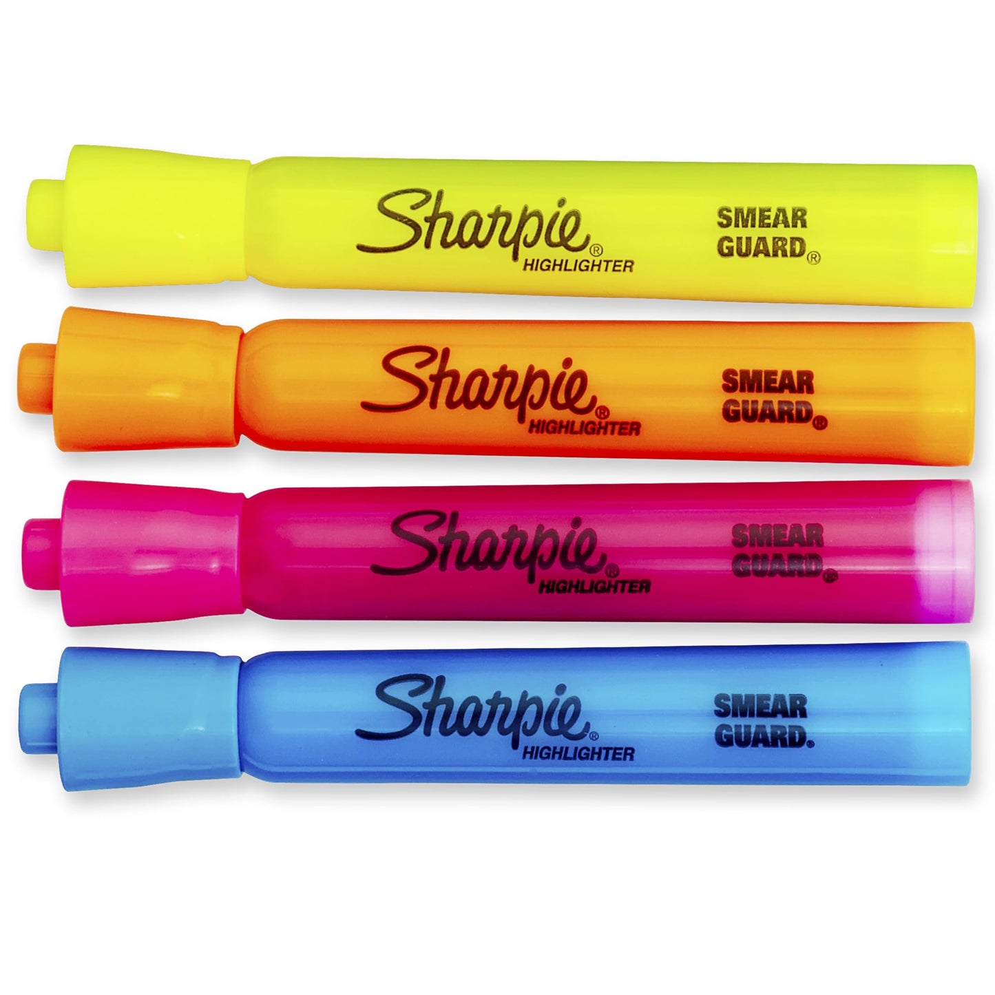 Sharpie Accent Tank-Style Highlighters, Assorted Colors, 4 Count - Back to School, Desk Supplies