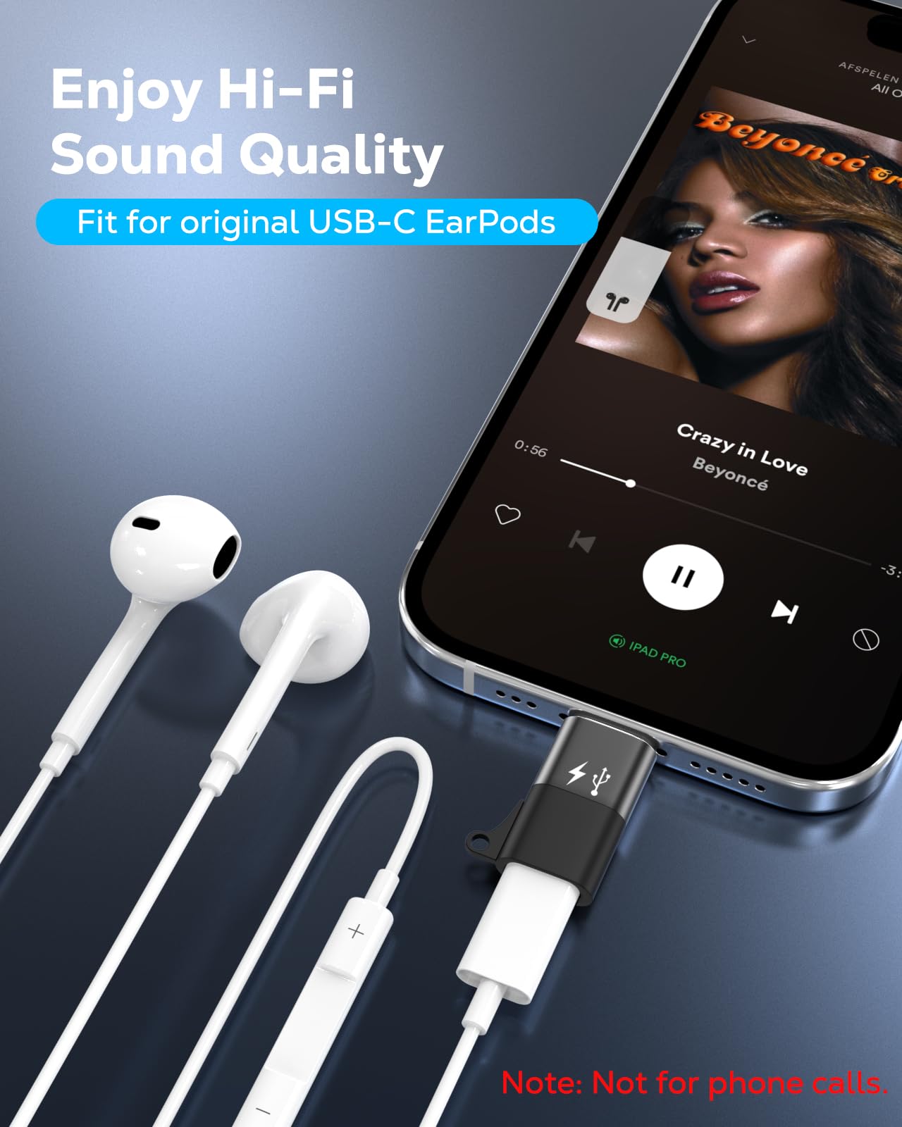 MoKo for DJI Mic Mini USB C to Lighting Phone Adapter - Lightning to USB-C Audio Adapter for iPhone 14/13/12/11/Apple EarPods/Wireless Mic