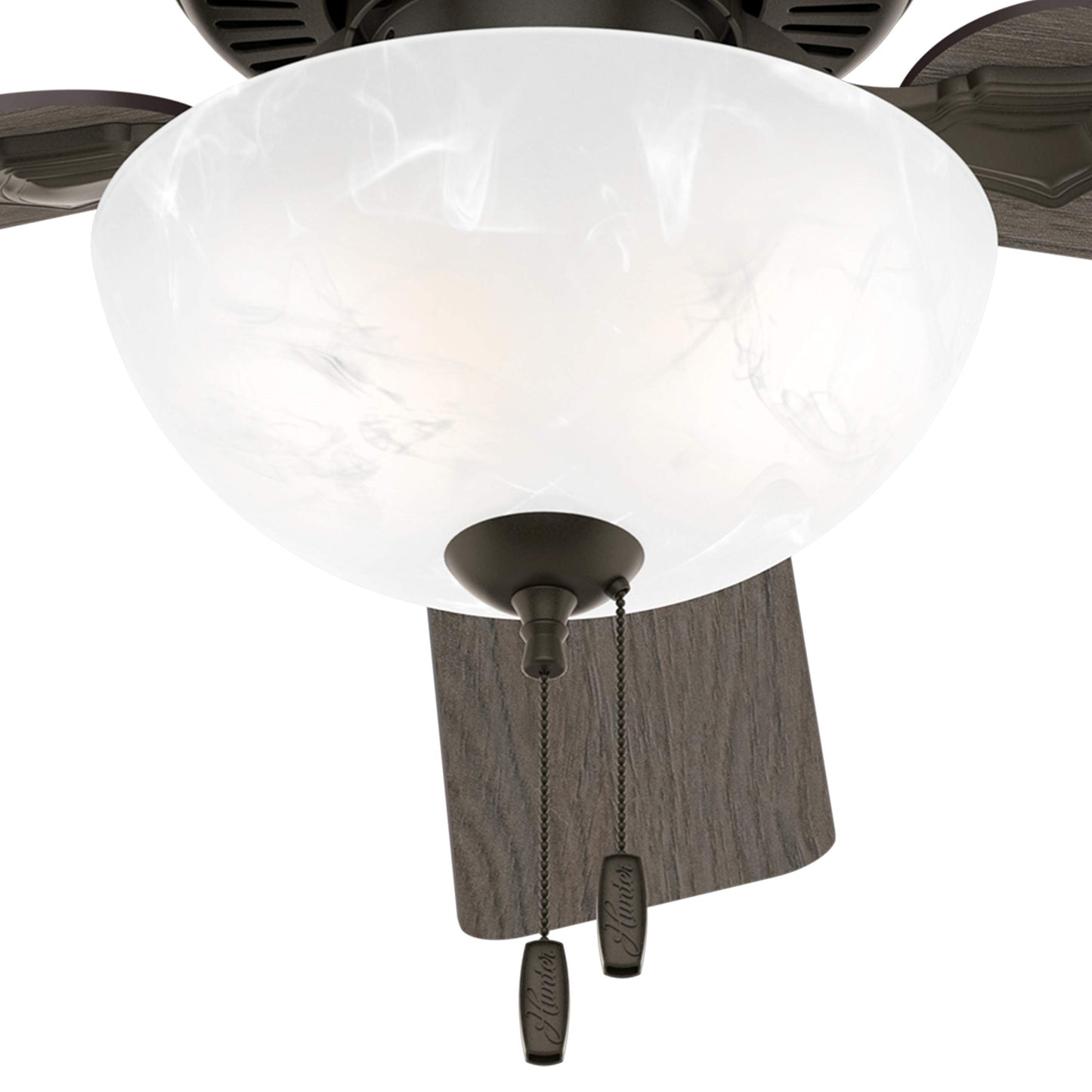 Hunter Fan 52 inch Traditional New Bronze Indoor Ceiling Fan with Light Kit (Renewed)