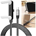 240W Braided Fast Charge Cable with Built-in Phone Stand, 2026 New Invisible Stand Charging Cable, 4.92ft T-shaped Foldable Furable USB-C Cord 90