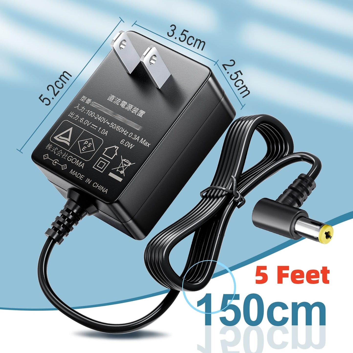 SoulBay 6V AC Adapter for Omron Healthcare Upper Arm Blood Pressure Monitor 5 7 10 Series BP5250 BP5350 BP5450 BP7200 BP7250 BP7350 Hem-ADPTW5…