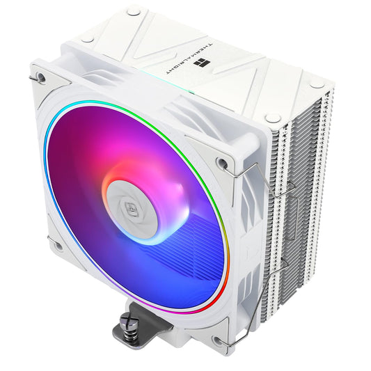 Thermalright Assassin Spirit 120 EVO White ARGB CPU Air Cooler, 2000RPM Speed,4 Heatpipes, 12cm White Quiet PWM Fan CPU Cooler with S-FDB Bearing,for