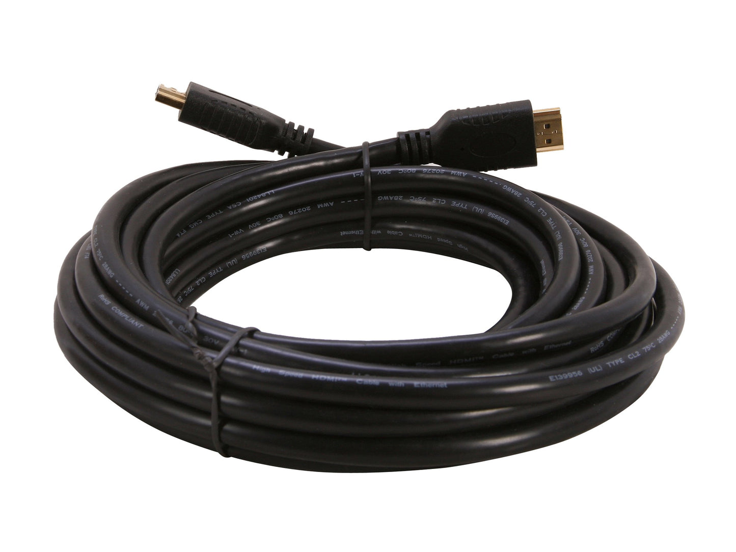 Nippon Labs NMHD-20MM 20-Feet High Speed HDMI with Ethernet CL2 Rating, Black Cable M/M 28 AWG Gold Plated