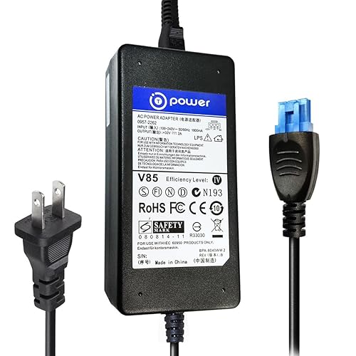 T POWER 32V Ac Dc Adapter Charger for for HP Officejet Pro,Plus 8000 8500 8500A 8250V 8250xi Series Color Inkjet All-in-one Printer Models: A809…