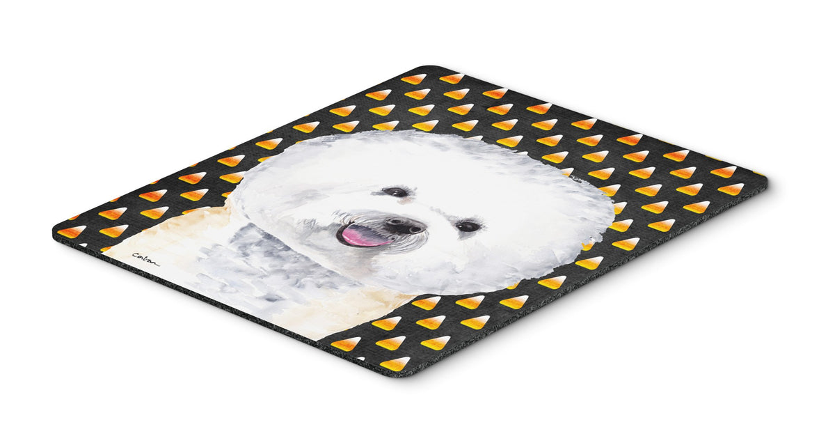 Caroline's Treasures SC9173MP Bichon Frise Candy Corn Halloween Portrait Mouse Pad, Hot Pad or Trivet for Home Office Gaming Working Computers Laptop