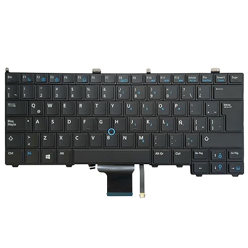 Latin Replacement Keyboard Compatible for Dell Latitude E7440 E7240 01TP8P with Pointer Backlit