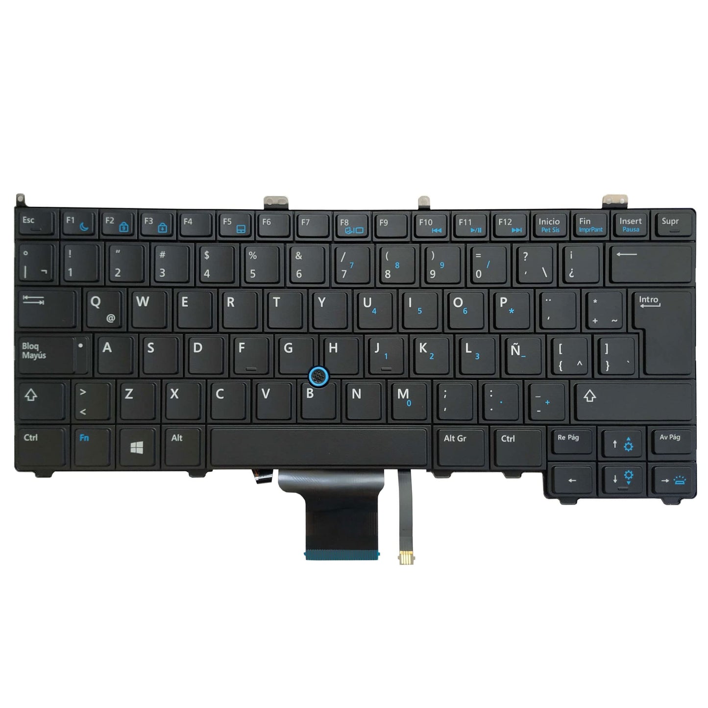 Latin Replacement Keyboard Compatible for Dell Latitude E7440 E7240 01TP8P with Pointer Backlit