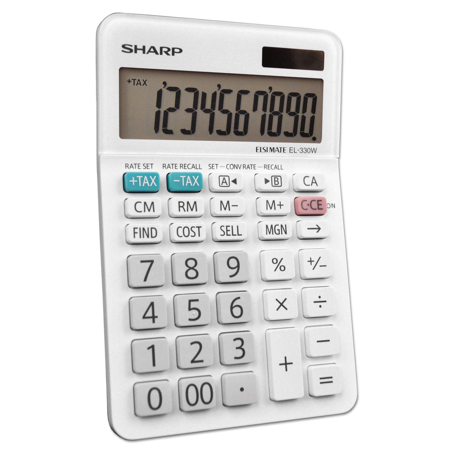 Sharp EL330WB EL-330WB Desktop Calculator, 10-Digit LCD (SHREL330WB)