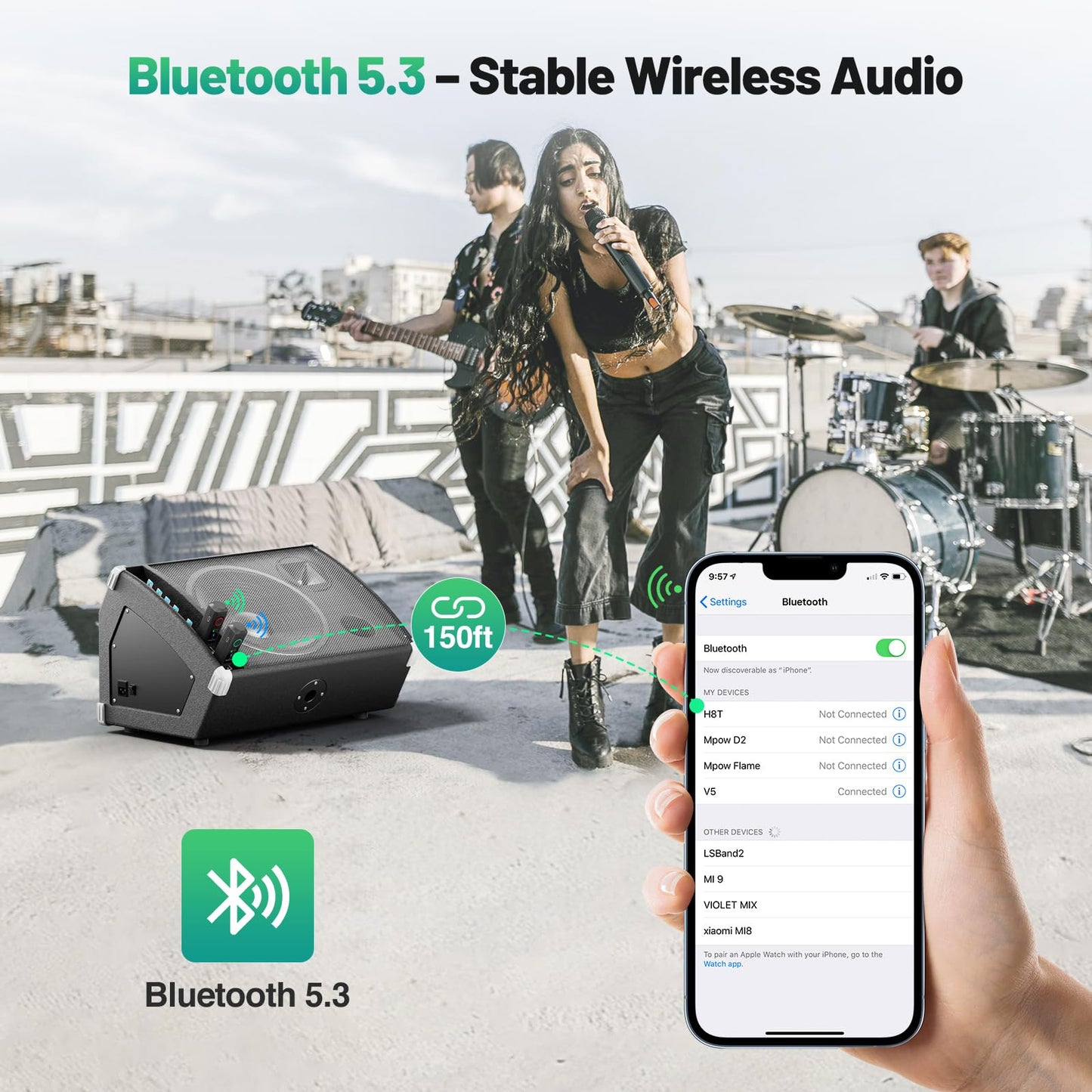 MELONARE MB-1 Wireless XLR Bluetooth Receiver, 15-Hour Battery Life, BT 5.3, High-Fidelity Audio, Mono/Stereo Mode, 150ft Range, Bluetooth Adapter