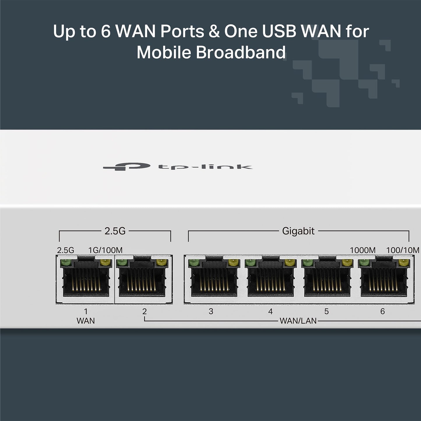 TP-Link Festa FR307-M2 | Multi-Gigabit VPN Wired Router Gateway | 2 * 2.5G+5*Gigabit+1*USB WAN | Self-Organizing Network | Free Cloud | Load Balance |