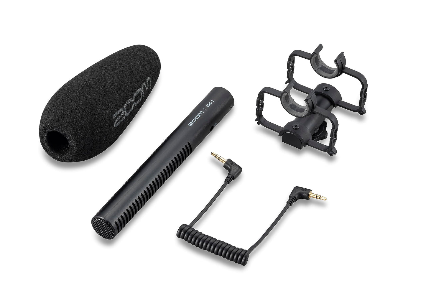Zoom ZSG-1 Stereo On-Camera Shotgun Microphone, for Capturing Dialogue and Sound Effects, Highly Directional, Shockmount, Lightweight, Use with Camera