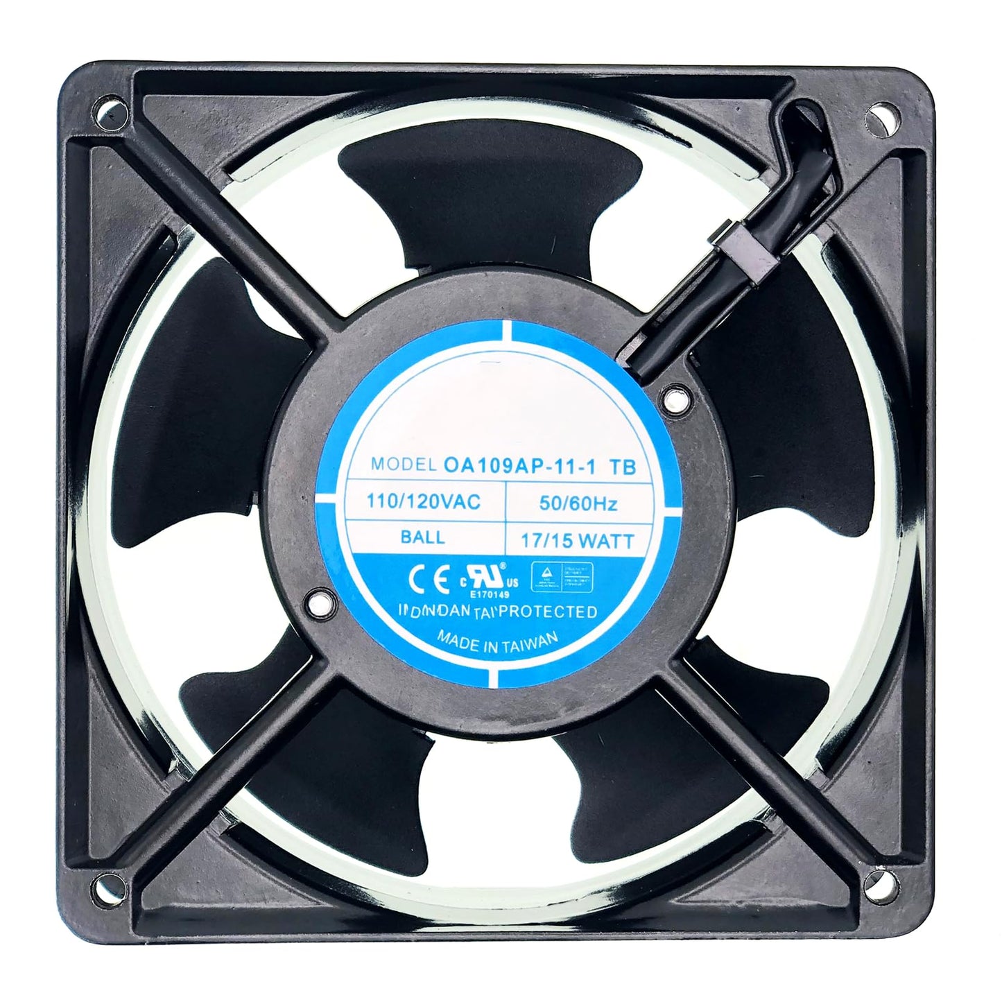for OA109AP-11-1 TB Cooling Fan, 110/120V 17/15W 50/60Hz 120×120×38mm 2-Wire AC AXIAL Fan