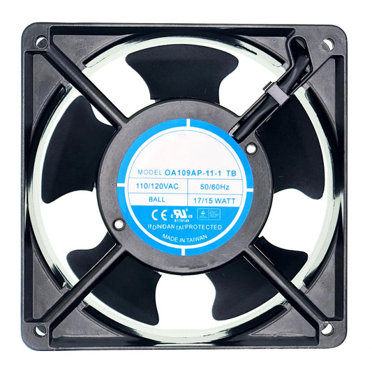 for OA109AP-11-1 TB Cooling Fan, 110/120V 17/15W 50/60Hz 120×120×38mm 2-Wire AC AXIAL Fan