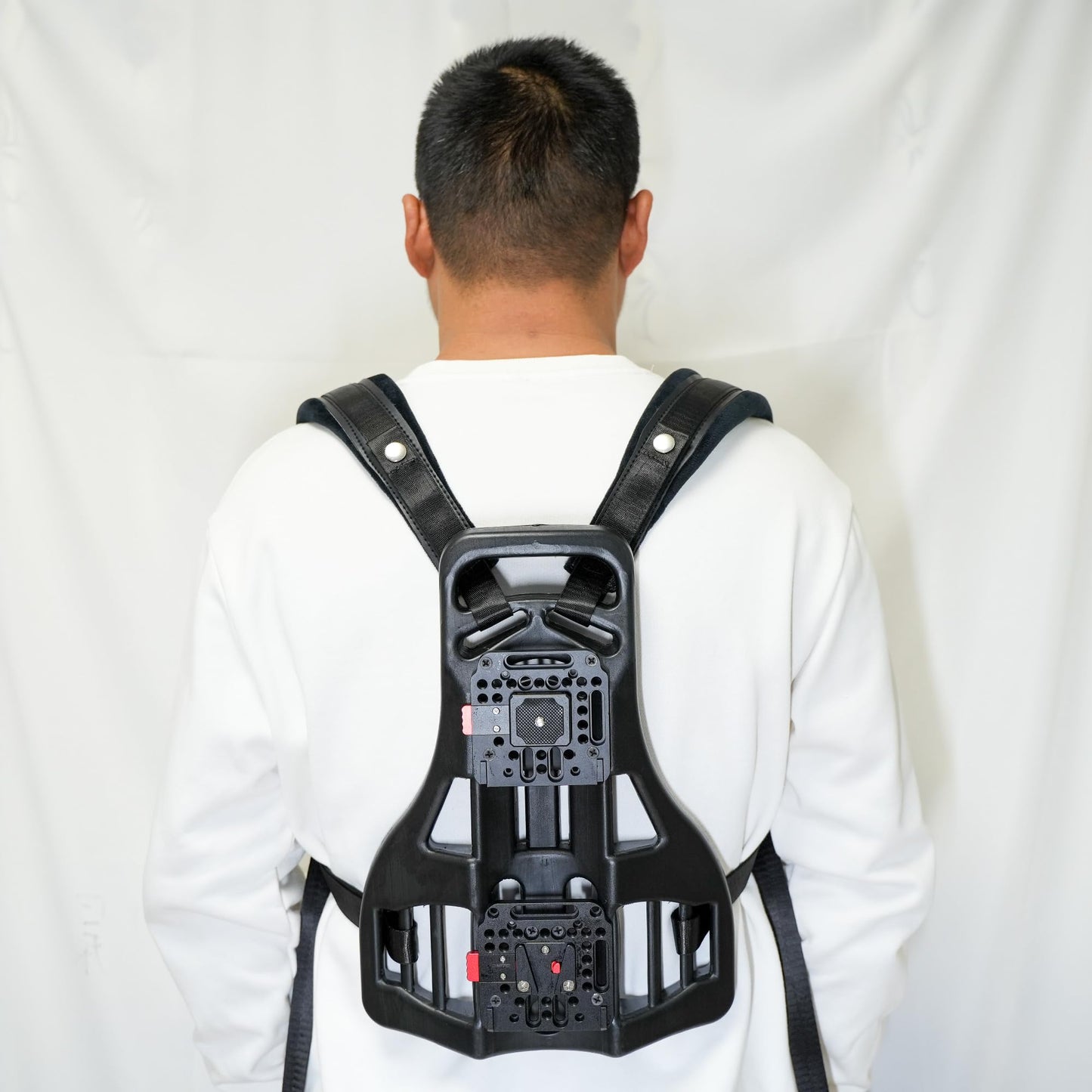 Video Outdoor Live Streaming Broadcast Backpack Plate Vest for V-Mount Battery Clamp Power Output Supply Wireless Video Transmission System Expandable