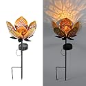 YMTengFei Solar Lights Outdoor Garden Decor,LED Lotus Flower Lamp, Metal Tulip Solar Lawn Lamp for Courtyard Decoration, Garden Gifts for Women