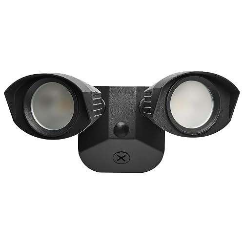 Nuvo 65/214 LED Dual-Head Security Light, 3000K, Black