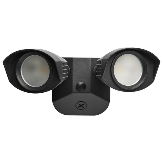 Nuvo 65/214 LED Dual-Head Security Light, 3000K, Black