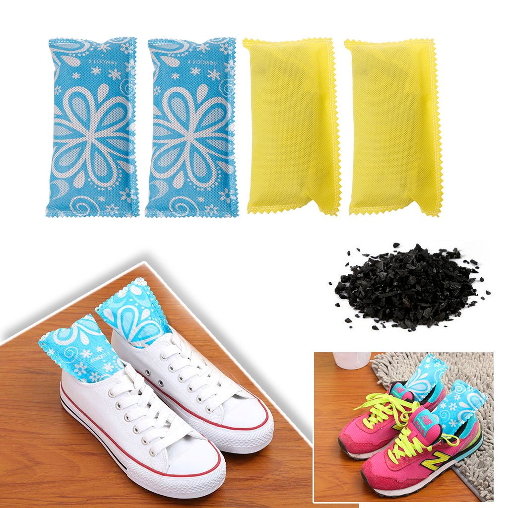 setyuty 2Pc Shoes Deodorizer Bag Carbon Odor Eliminator Bamboo Charcoal Air Purifiers