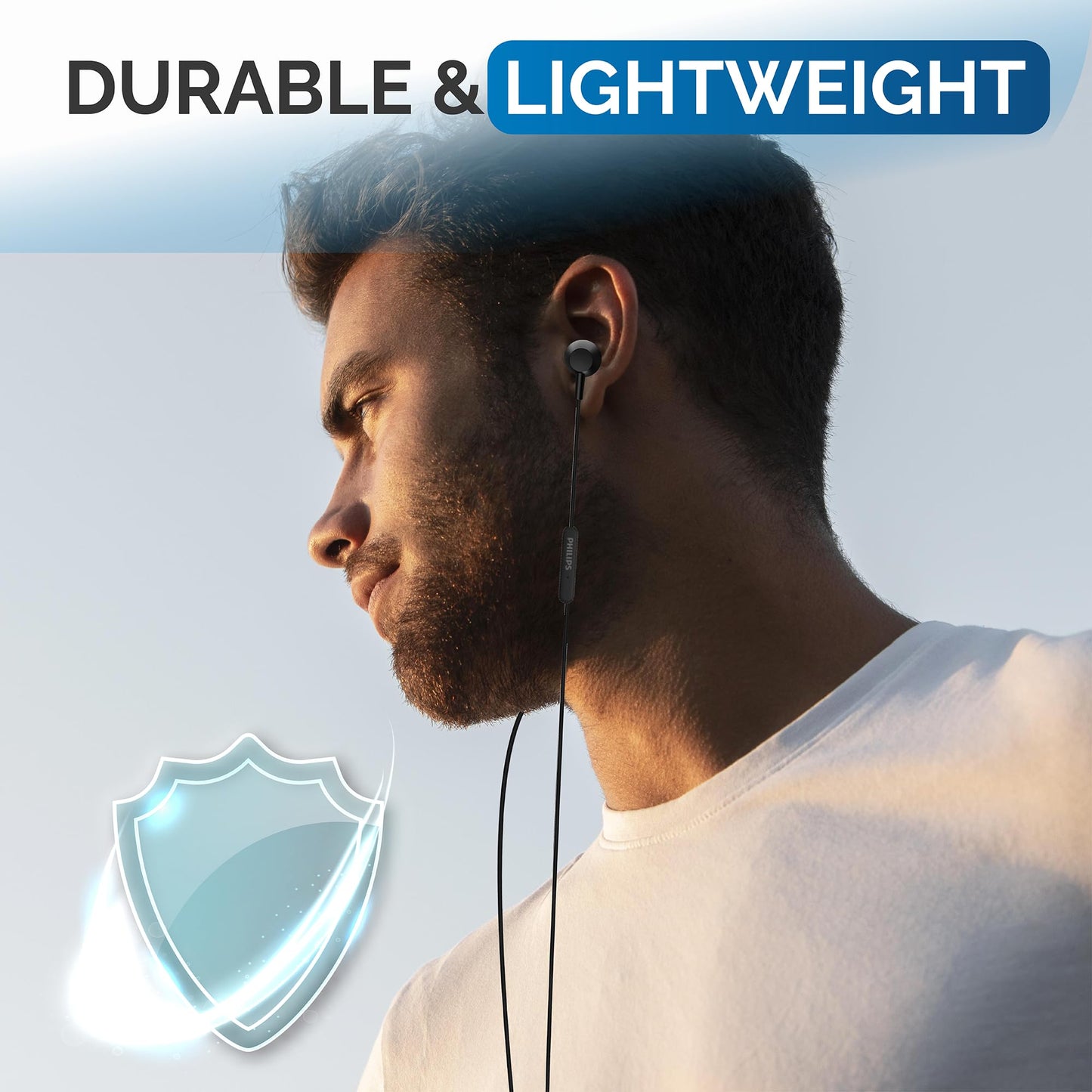 Philips Wired Earbuds USB C with Microphone, in Ear Type C Headphones with mic, Powerful Bass, Lightweight, USB-C Wired Earphones, 3-Button in-line