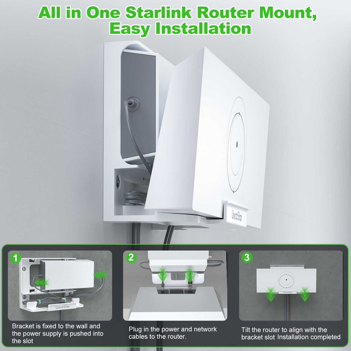 for Starlink Gen3 Router Mount,Standard V3/4X Mesh Router Wall Mount Kit