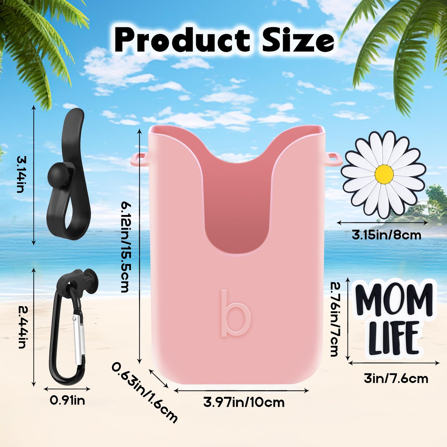 Silicone Phone Holder Compatible with Bogg Bag, with 2Pcs Charms & Hooks