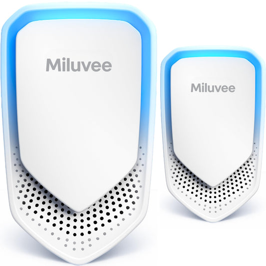 Miluvee Premium Plug In Air Purifier (2 Pack), Negative Ion Technology for Bedroom, Bathroom, Kitchen & Office | Quiet & Compact Home Air Cleaner