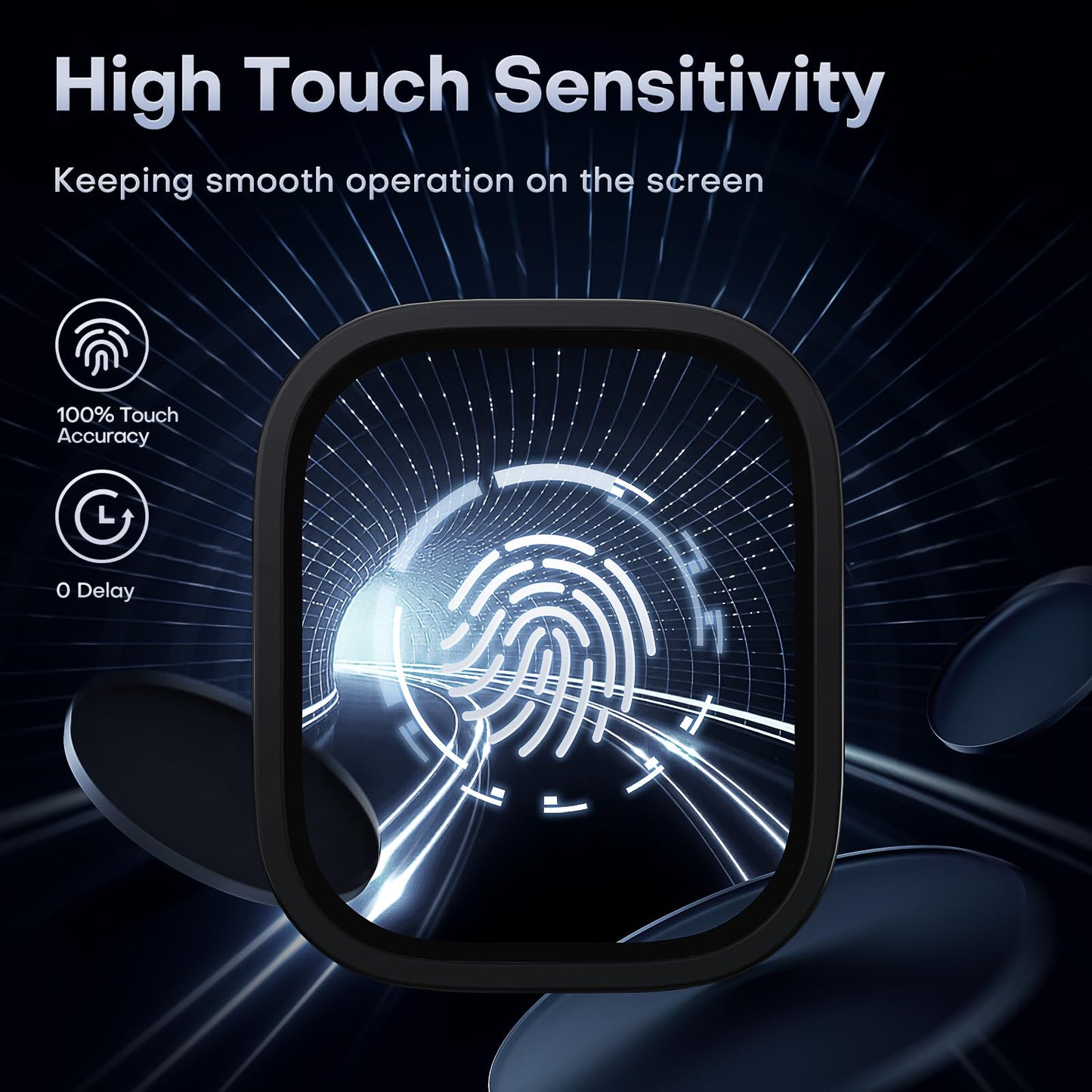 2 Pack L?K Case for Apple Watch 44mm SE/Series 6/5/4 Built-in Tempered Glass Screen Protector,All-Around Ultra Thin Bumper Full Cover Hard PC