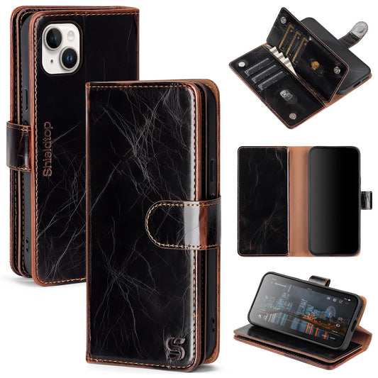 Shieldtop Compatible with iPhone 14 Wallet Case with Card Holder,Women Men RFID Blocking PU Leather Folio Flip TPU Protective Cover Credit Card