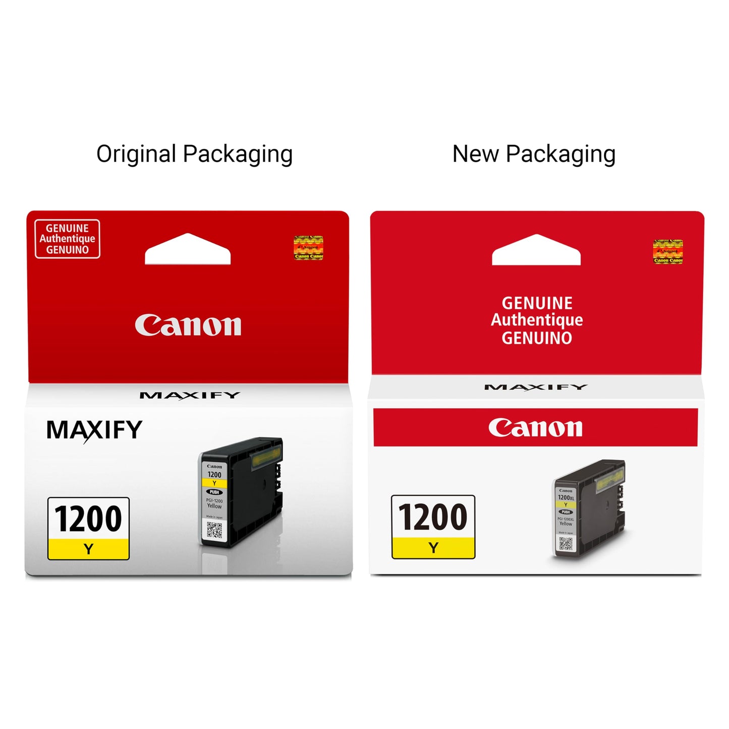 Canon PGI-1200 Genuine Yellow Ink Tank, Compatible with MB2120, MB2720, MB2020, and MB2320 Printers