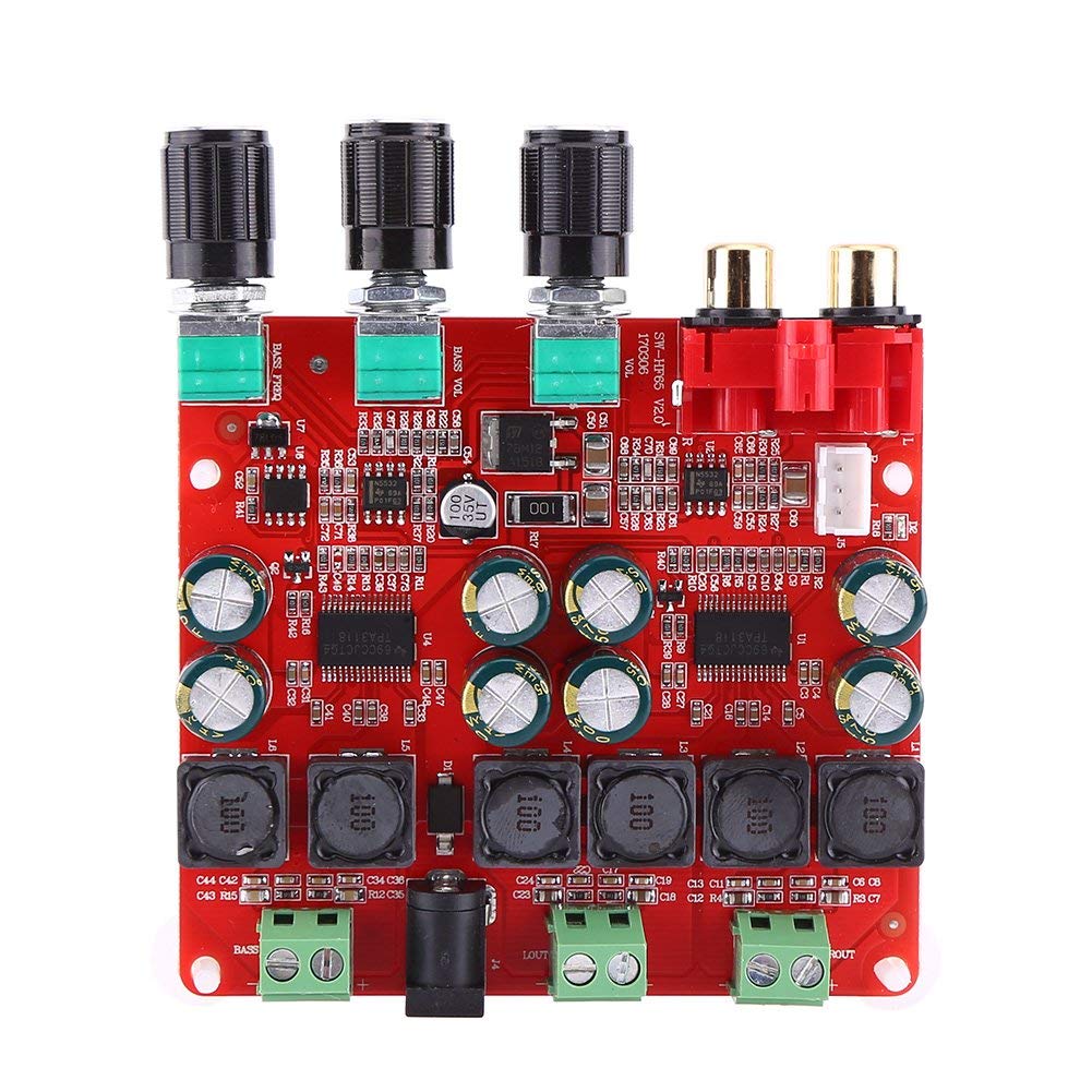Audio Amplifier, Power Amplifier Board,TPA3118 2.1 Channel Stereo Subwoofer Digital Power Amplifier Board DC 12V-26V,Audio Power Amplifier Module
