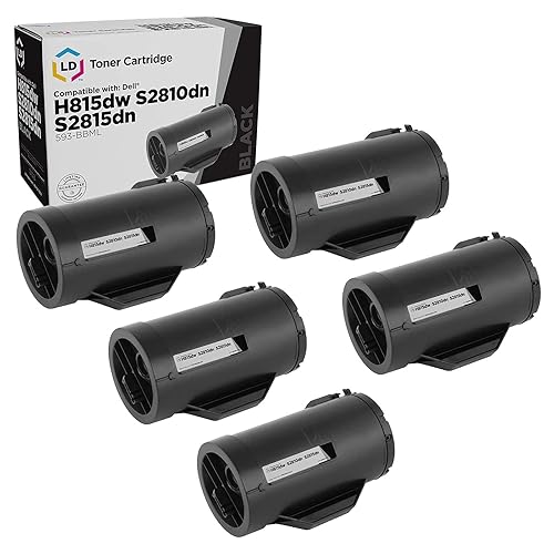 LD Products Compatible Toner Cartridge Replacement for Dell 593-BBML F9G3N (Black, 5-Pack) Compatible with the Following Dell S2810dn S2815dn H815dw