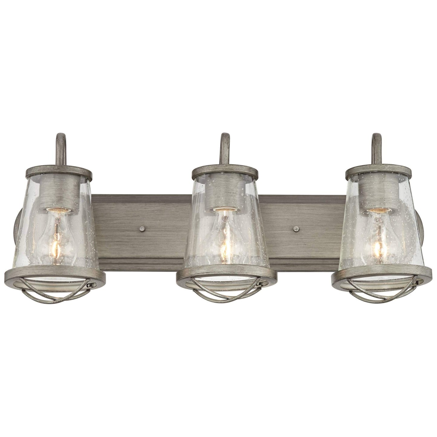 Designers Fountain Darby 3-Light Bathroom Vanity Light Fixture, Weathered Iron, 87003-WI
