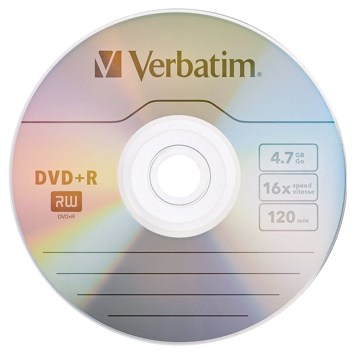 Verbatim DVD+R 4.7GB 16X Recordable Discs with AZO Dye, 25 Pack