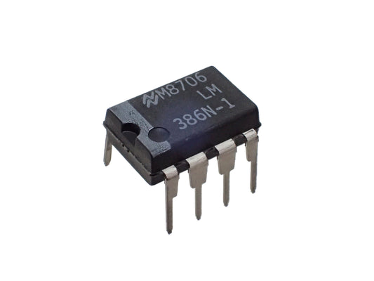 National Semiconductor LM386N-1 Semiconductor, Low Voltage, Audio Power Amplifier, Dip-8, 3.3 mm H x 6.35 mm W x 9.27 mm L (Pack of 10)